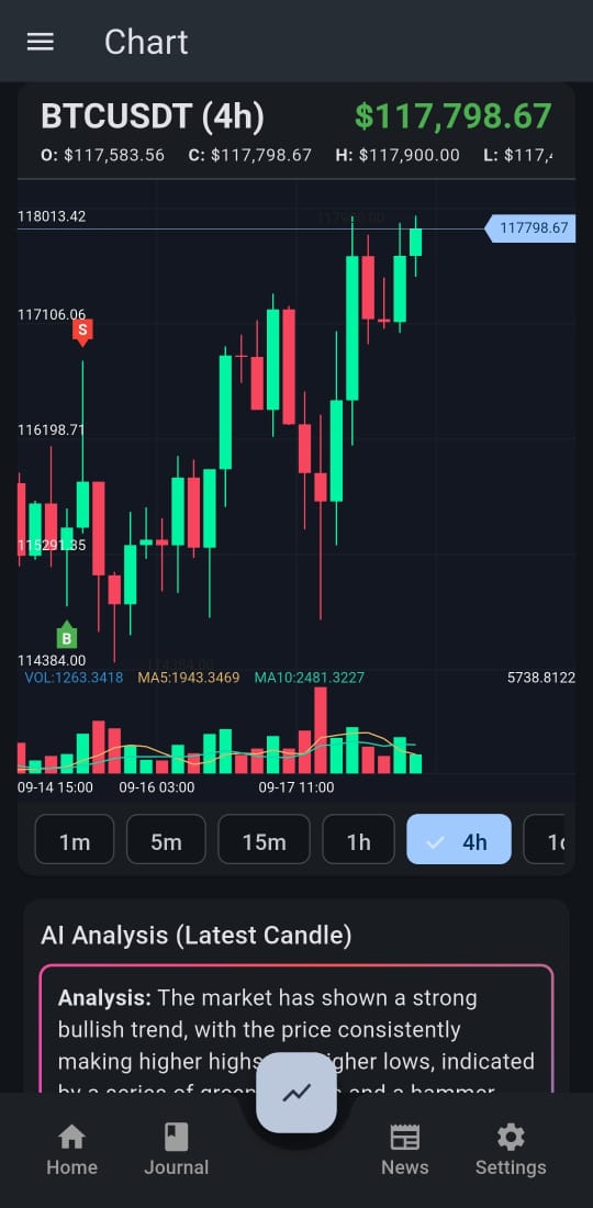 Charts and News Interface